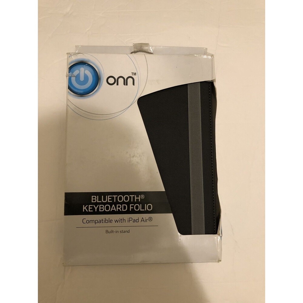New ONN Bluetooth Keyboard Folio for iPad Air with Build-in stand Black